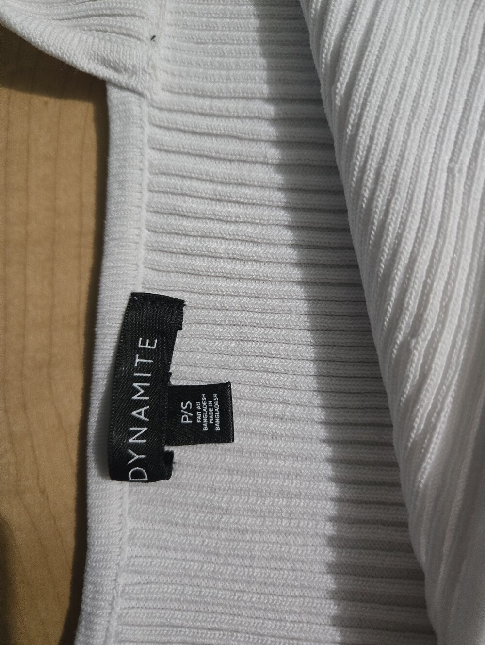 Dynamite Off White Ribbed Wrap Crop Top - Women Size Small - Picture 11 of 11